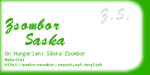 zsombor saska business card